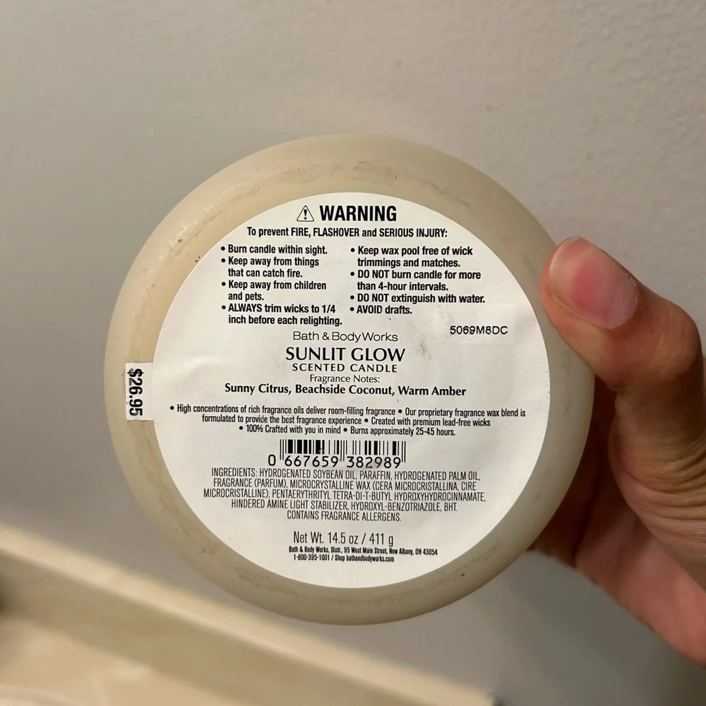 Sunlit Glow 3 Wick Candle by Bath and Body Works